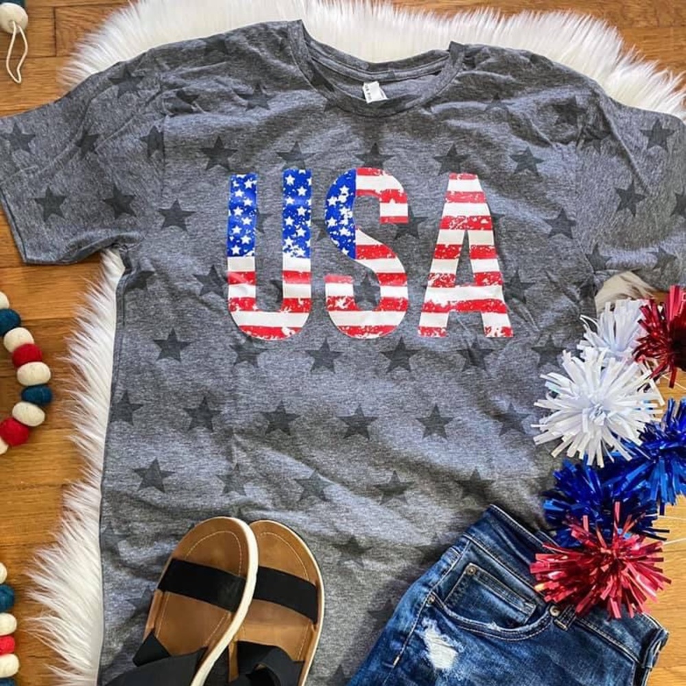 Super Soft, USA Graphic tshirt, Stars and Stripes Tee